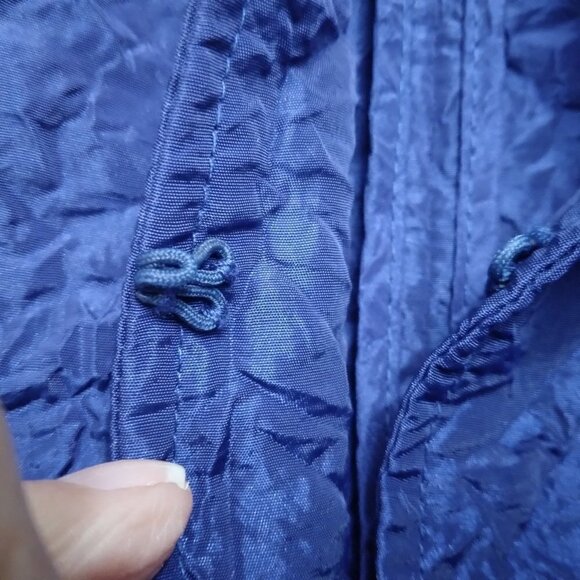 Chico’s | Blue Crinkle Jacket Front Hook Lightweight | Size L (12) - Picture 5 of 8